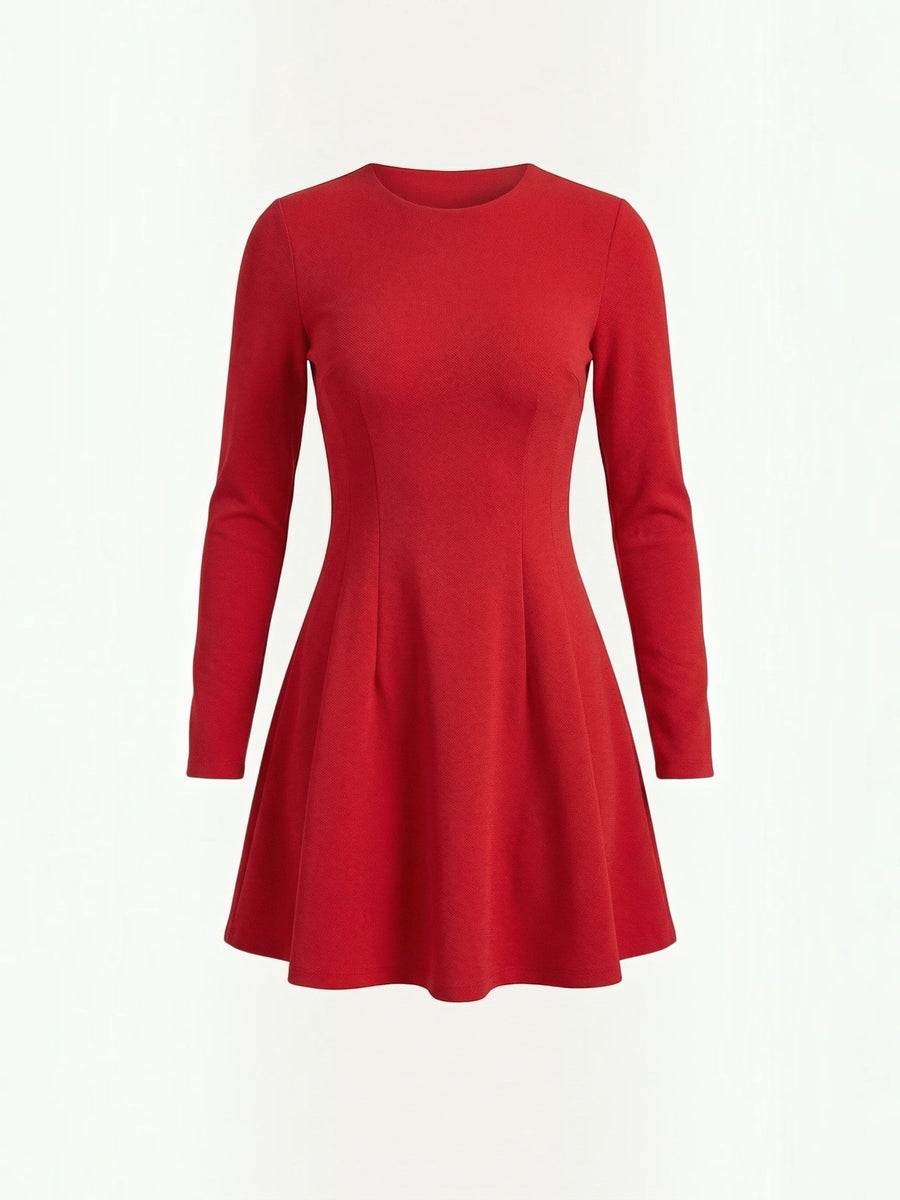Ebony Long Sleeve Fit and Flare Mini Dress