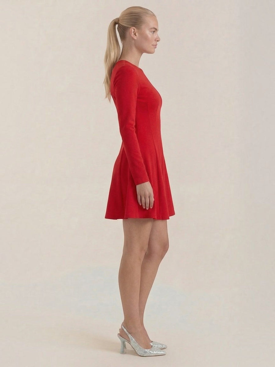 Ebony Long Sleeve Fit and Flare Mini Dress