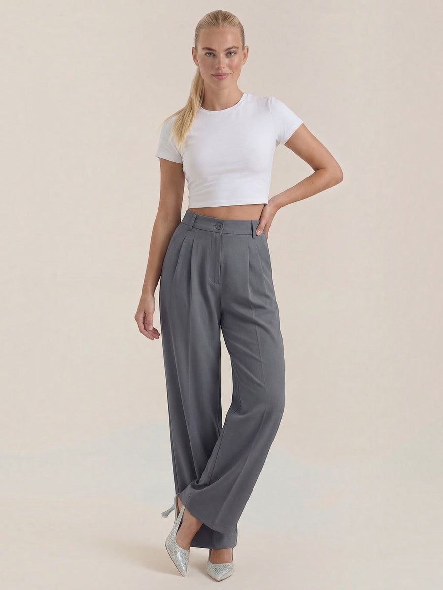 Rebecca Pleated High Waisted Wide Leg Pants