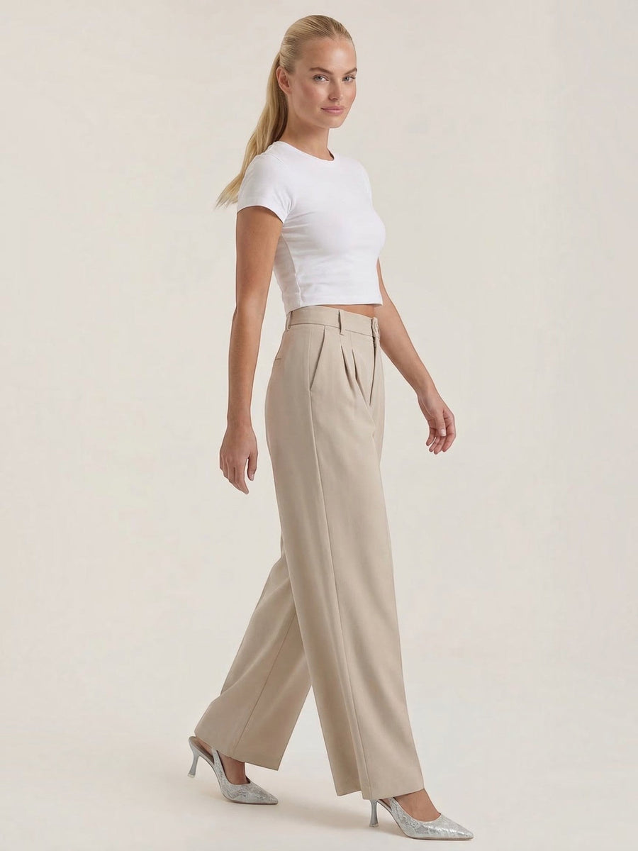 Rebecca Pleated High Waisted Wide Leg Pants