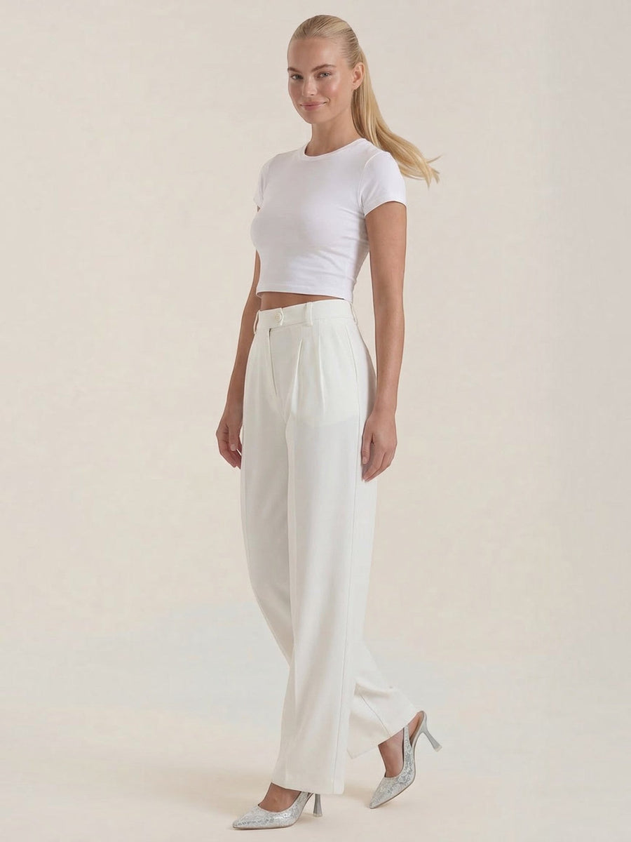 Rebecca Pleated High Waisted Wide Leg Pants