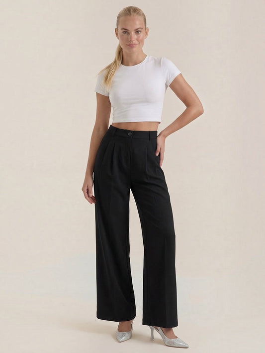 Rebecca Pleated High Waisted Wide Leg Pants