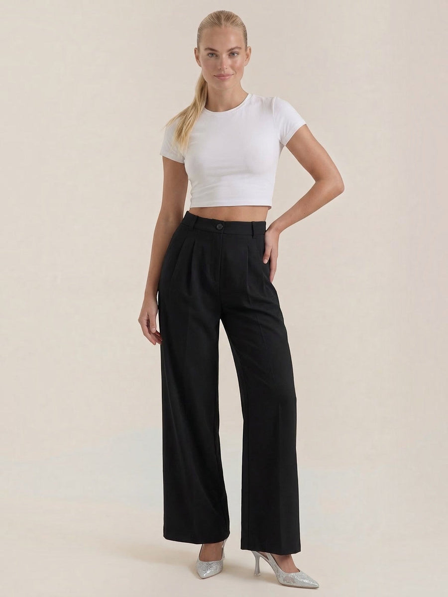 Rebecca Pleated High Waisted Wide Leg Pants
