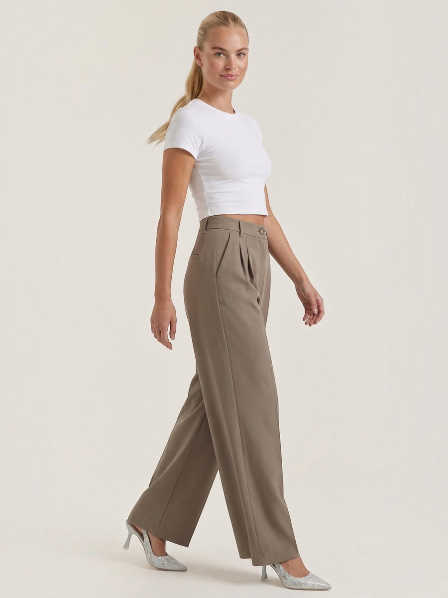 Rebecca Pleated High Waisted Wide Leg Pants