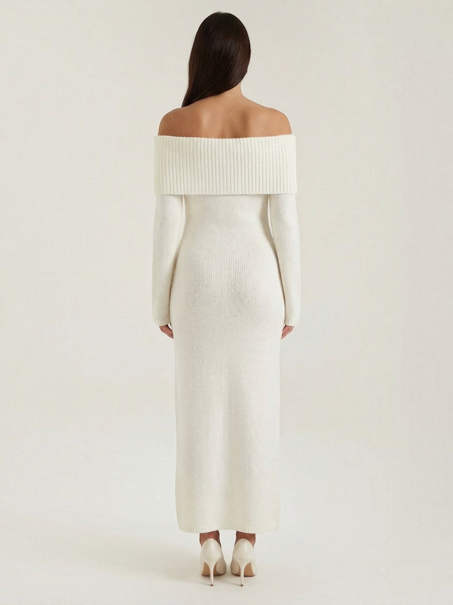Quinlan Off Shoulder Knit Maxi Dress