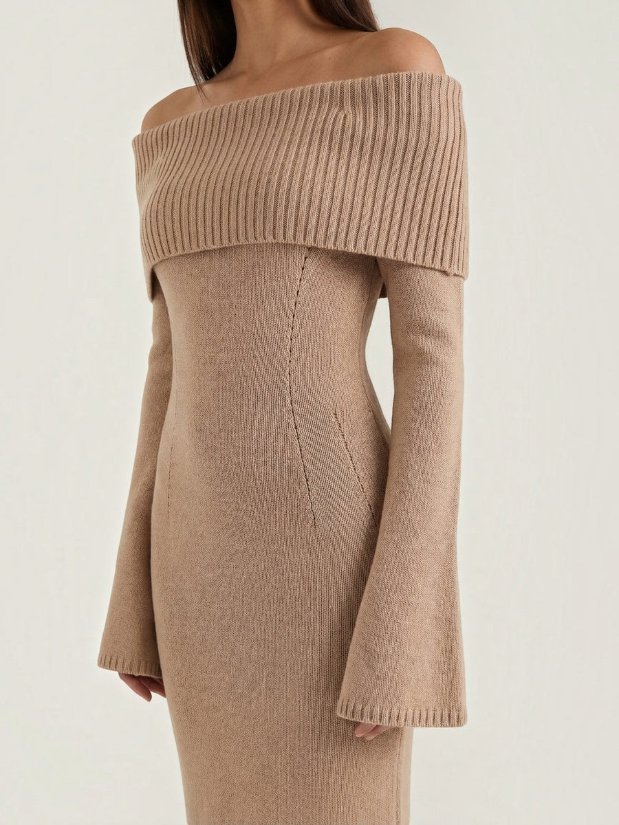 Quinlan Off Shoulder Knit Maxi Dress