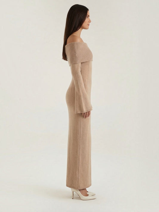 Quinlan Off Shoulder Knit Maxi Dress