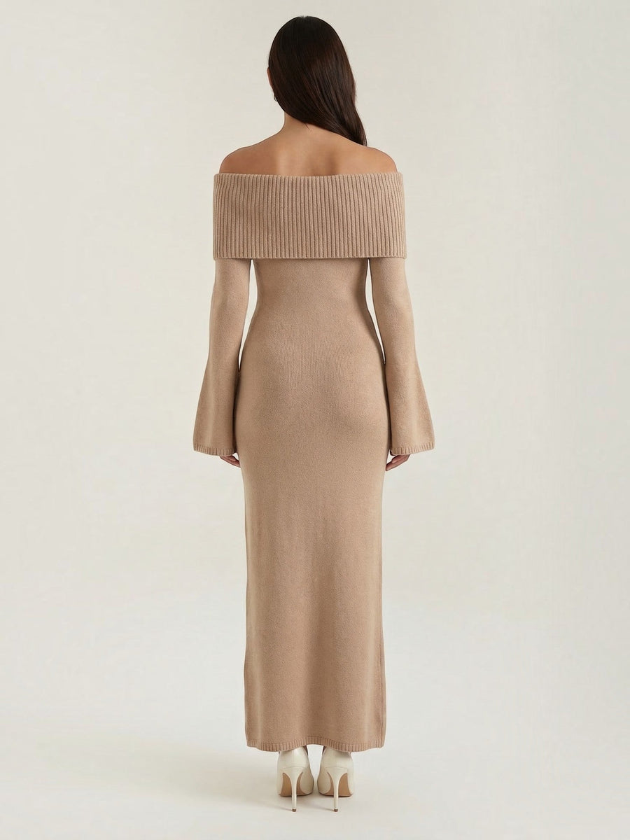 Quinlan Off Shoulder Knit Maxi Dress