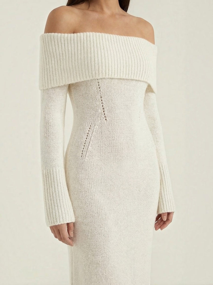 Quinlan Off Shoulder Knit Maxi Dress
