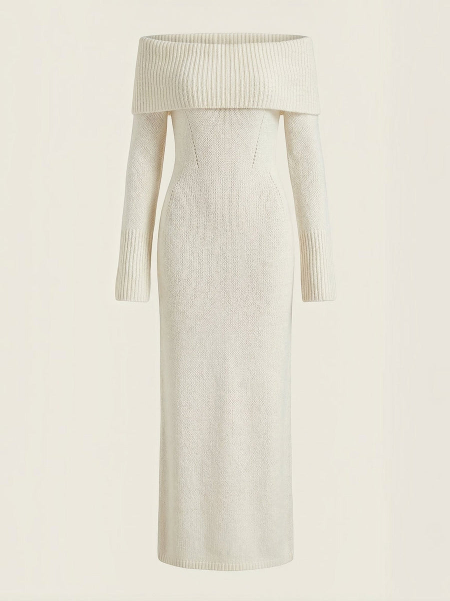 Quinlan Off Shoulder Knit Maxi Dress