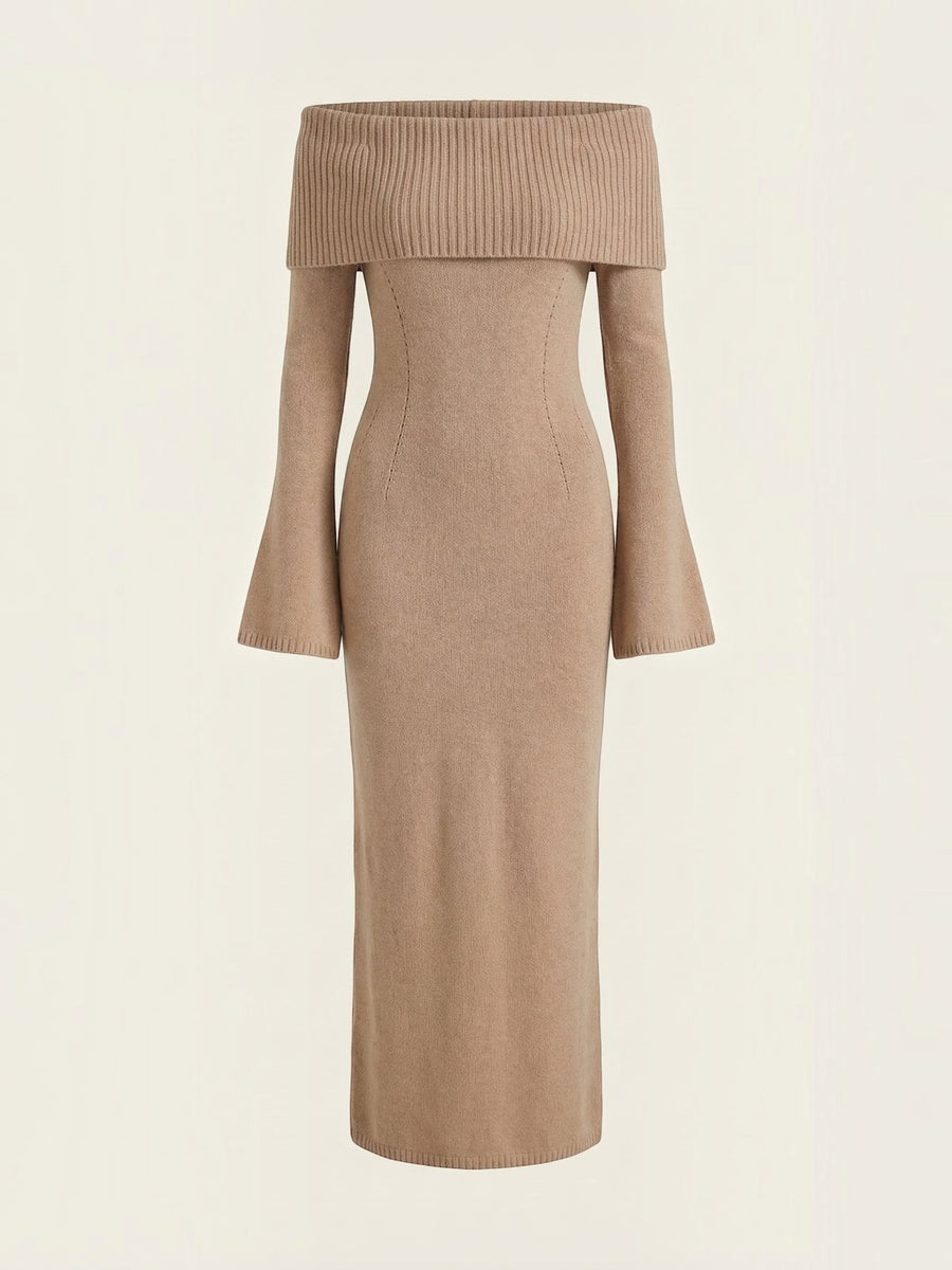 Quinlan Off Shoulder Knit Maxi Dress
