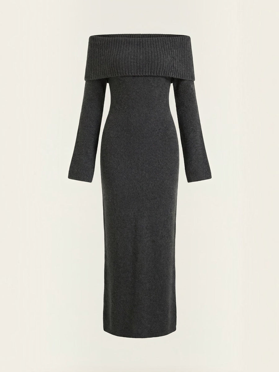 Quinlan Off Shoulder Knit Maxi Dress