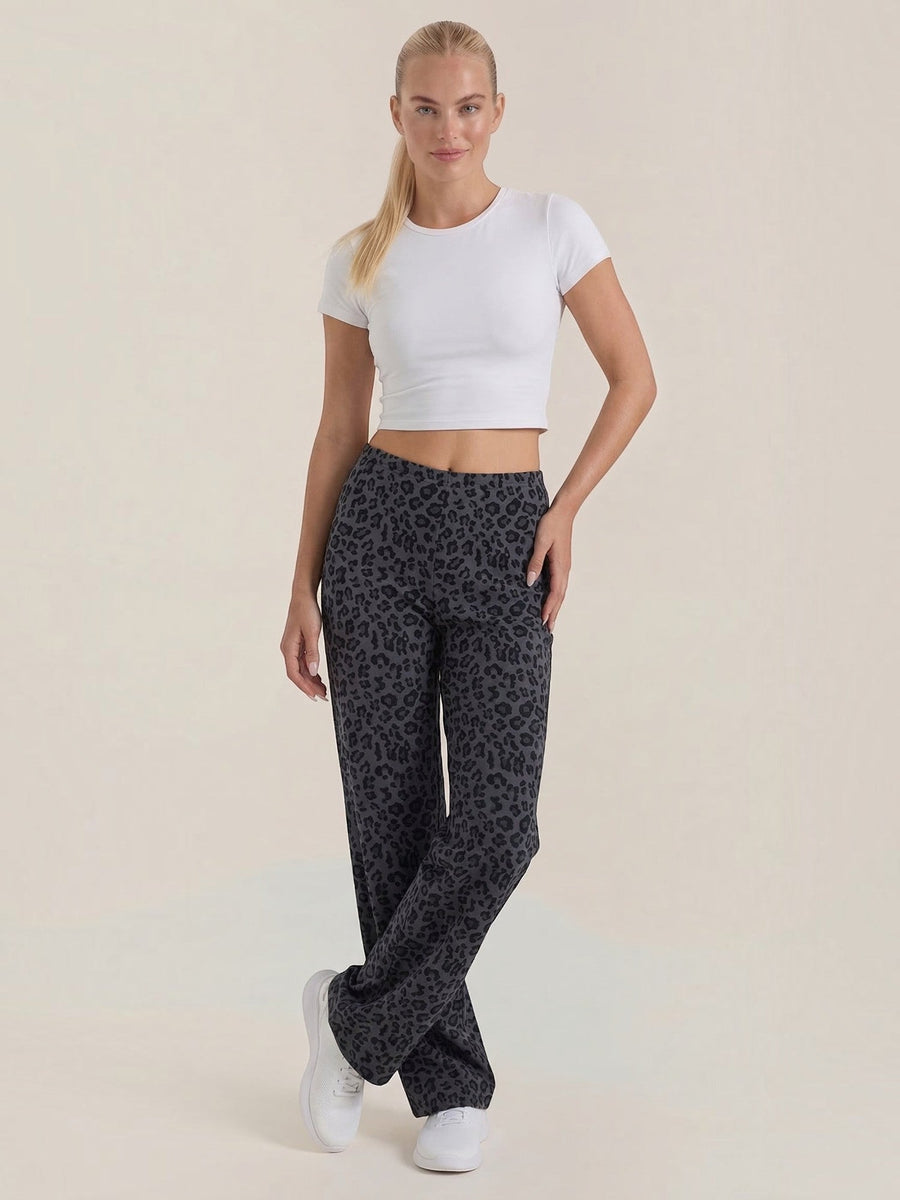 Cleo Leopard Print Wide Leg Pants