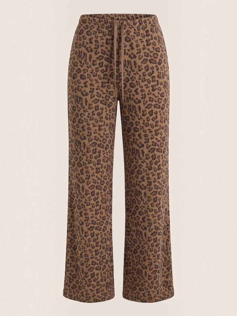 Cleo Leopard Print Wide Leg Pants