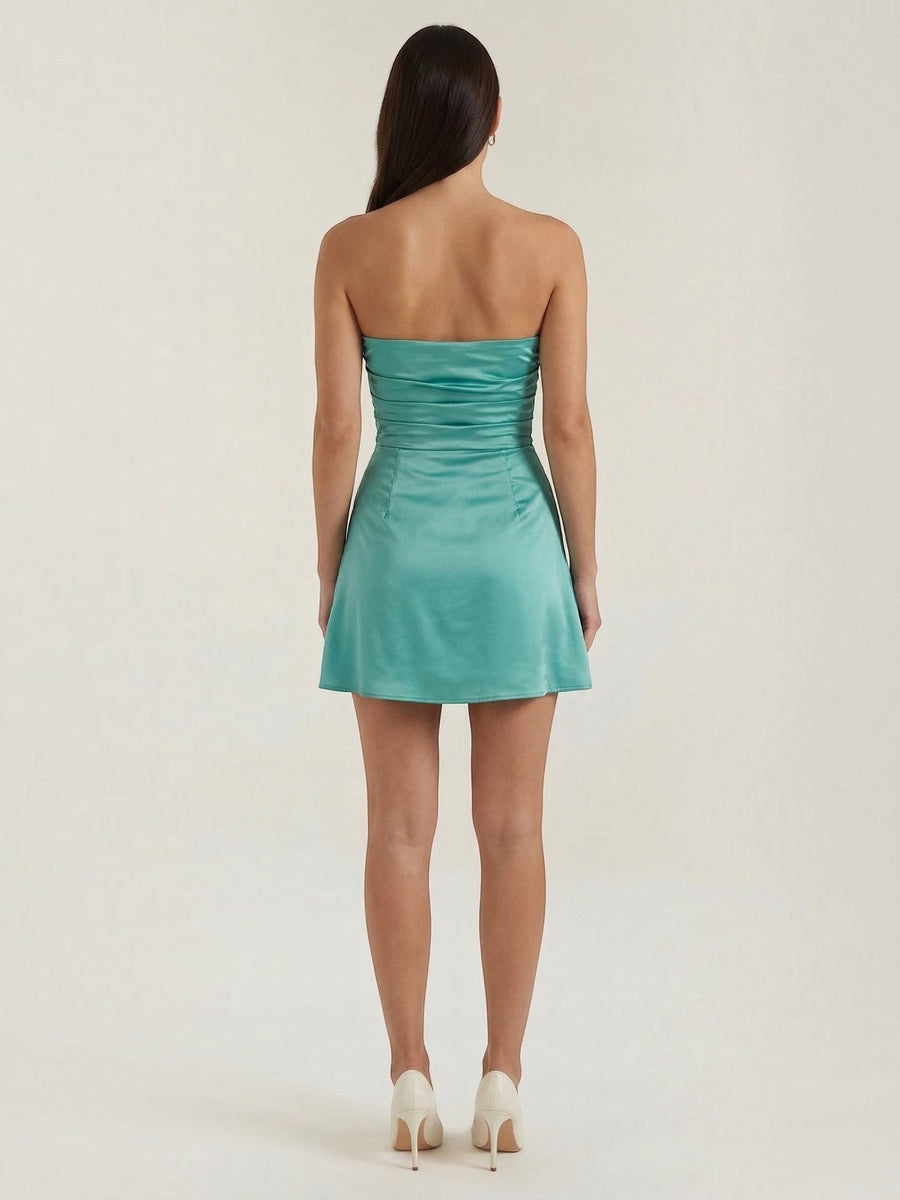 Genevieve Strapless Ruched Mini Dress