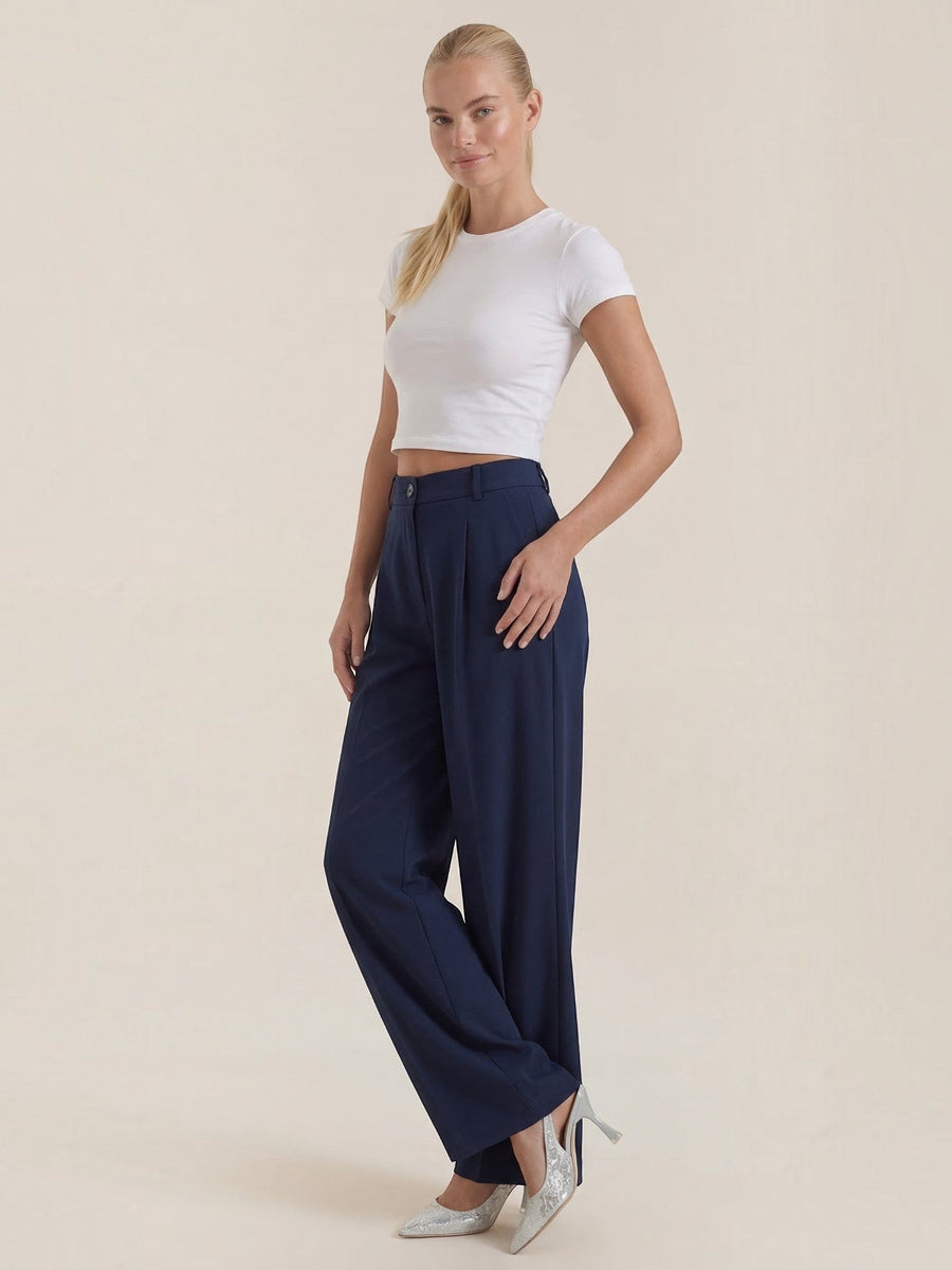 Rebecca Pleated High Waisted Wide Leg Pants