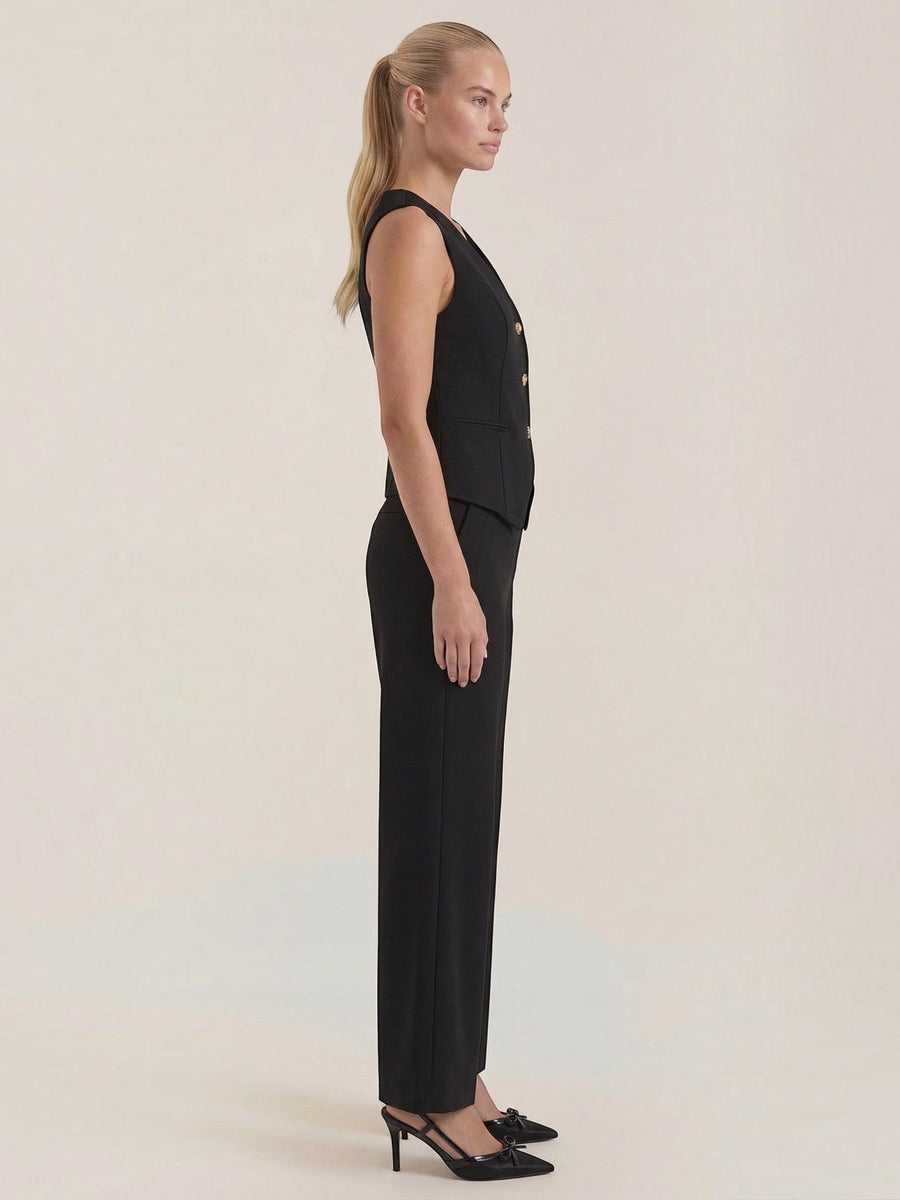Ginger Tailored Vest and Wide Leg Pants Set