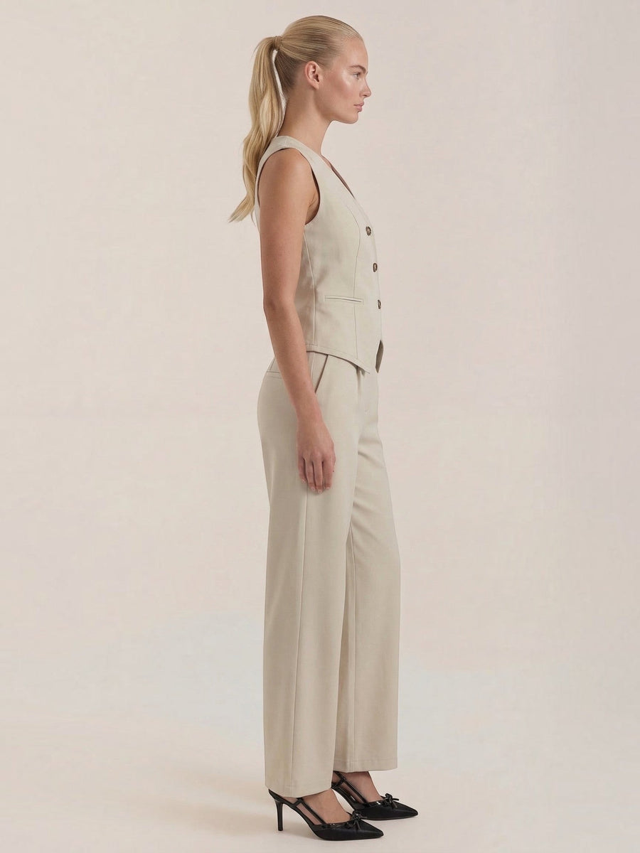 Ginger Tailored Vest and Wide Leg Pants Set