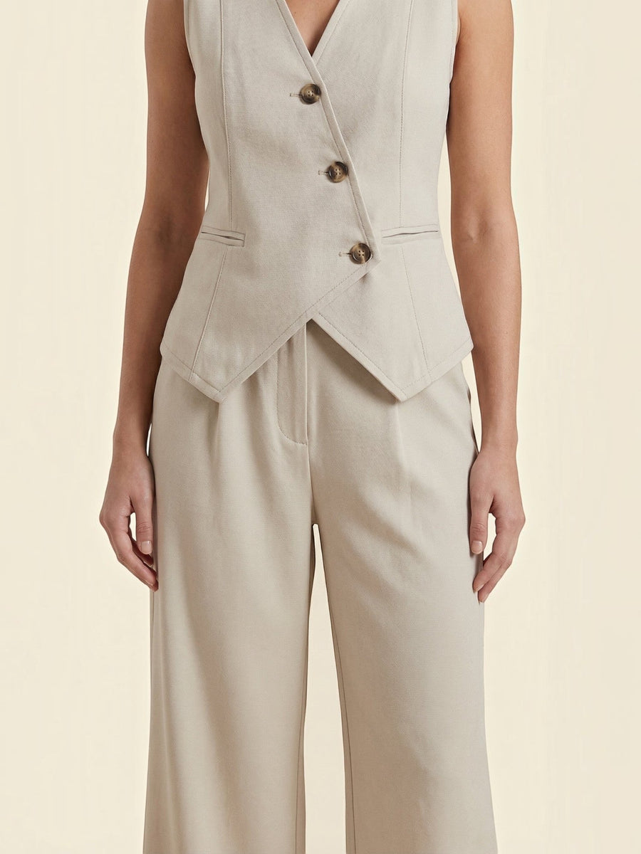 Ginger Tailored Vest and Wide Leg Pants Set