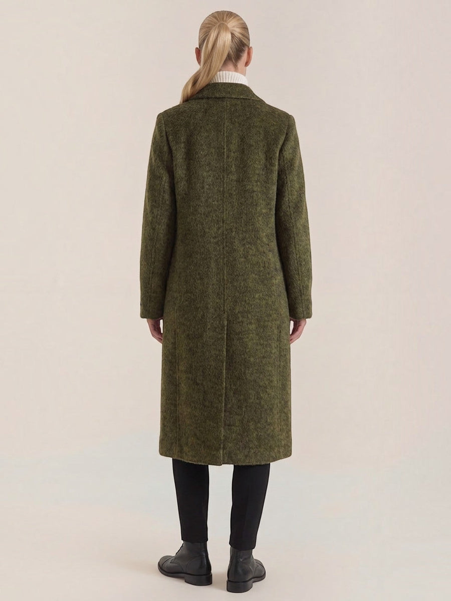 Lucille Wool Double Breasted Long Coat