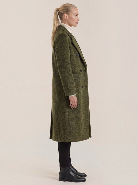 Lucille Wool Double Breasted Long Coat