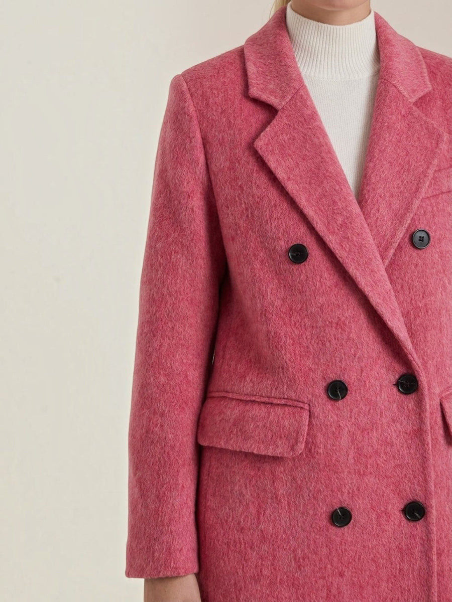 Lucille Wool Double Breasted Long Coat