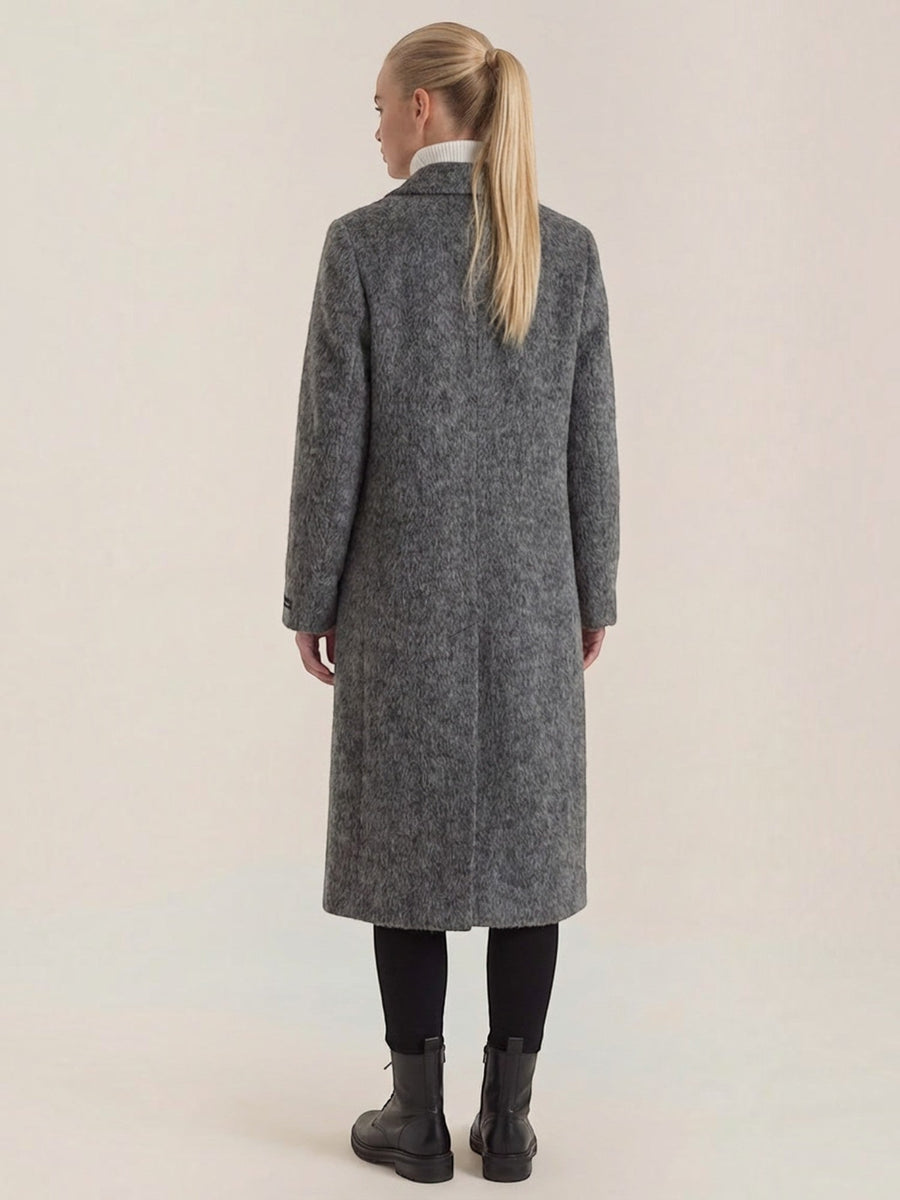 Lucille Wool Double Breasted Long Coat