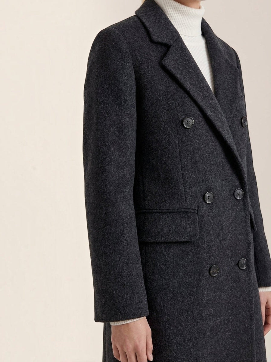 Lucille Wool Double Breasted Long Coat