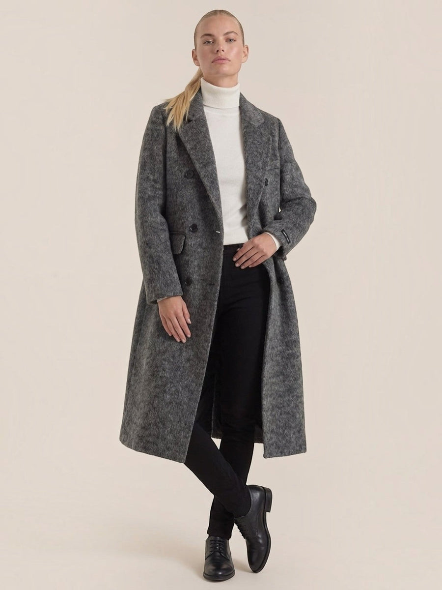 Lucille Wool Double Breasted Long Coat