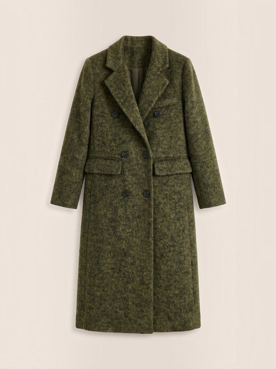 Lucille Wool Double Breasted Long Coat