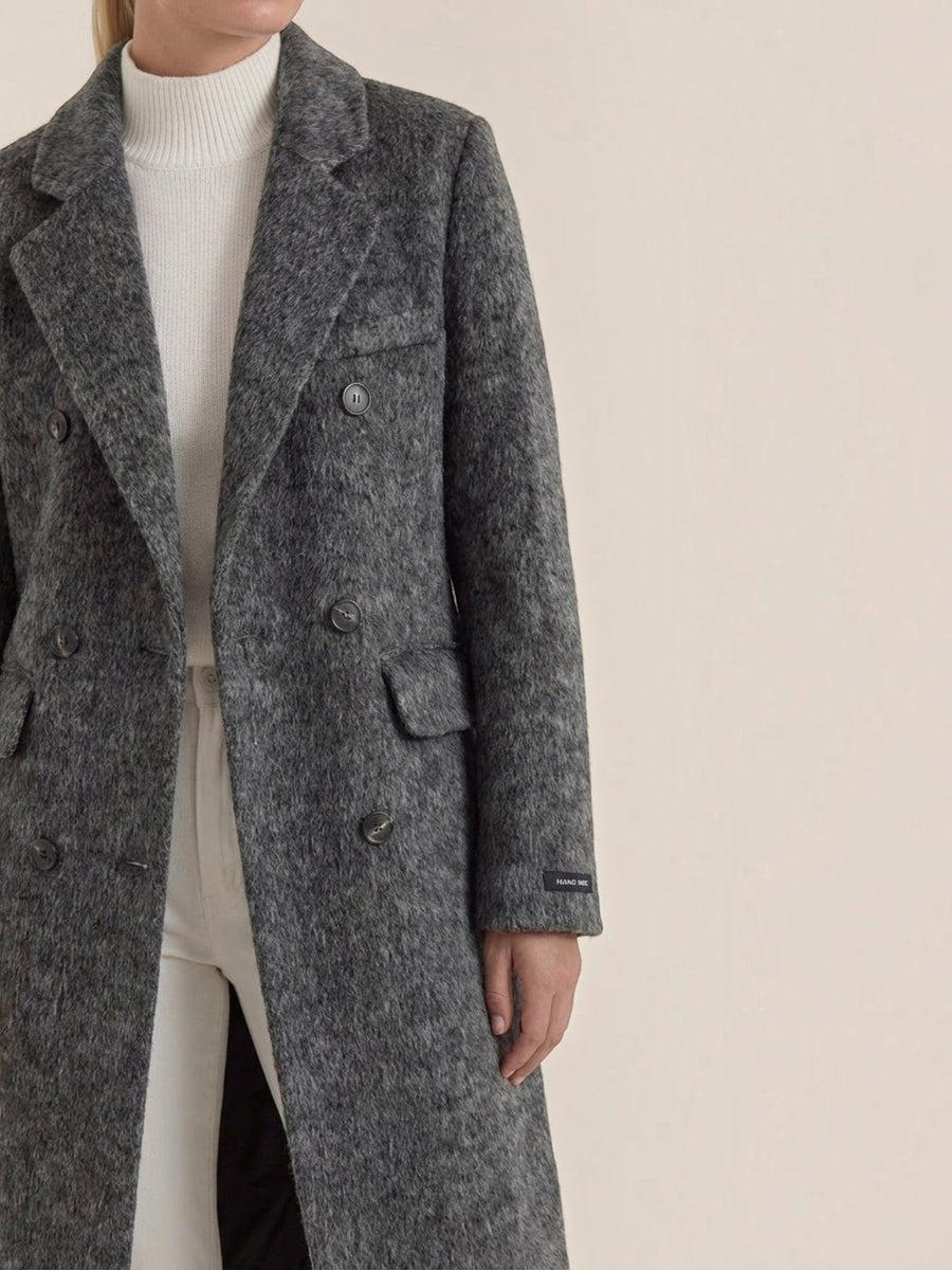 Lucille Wool Double Breasted Long Coat