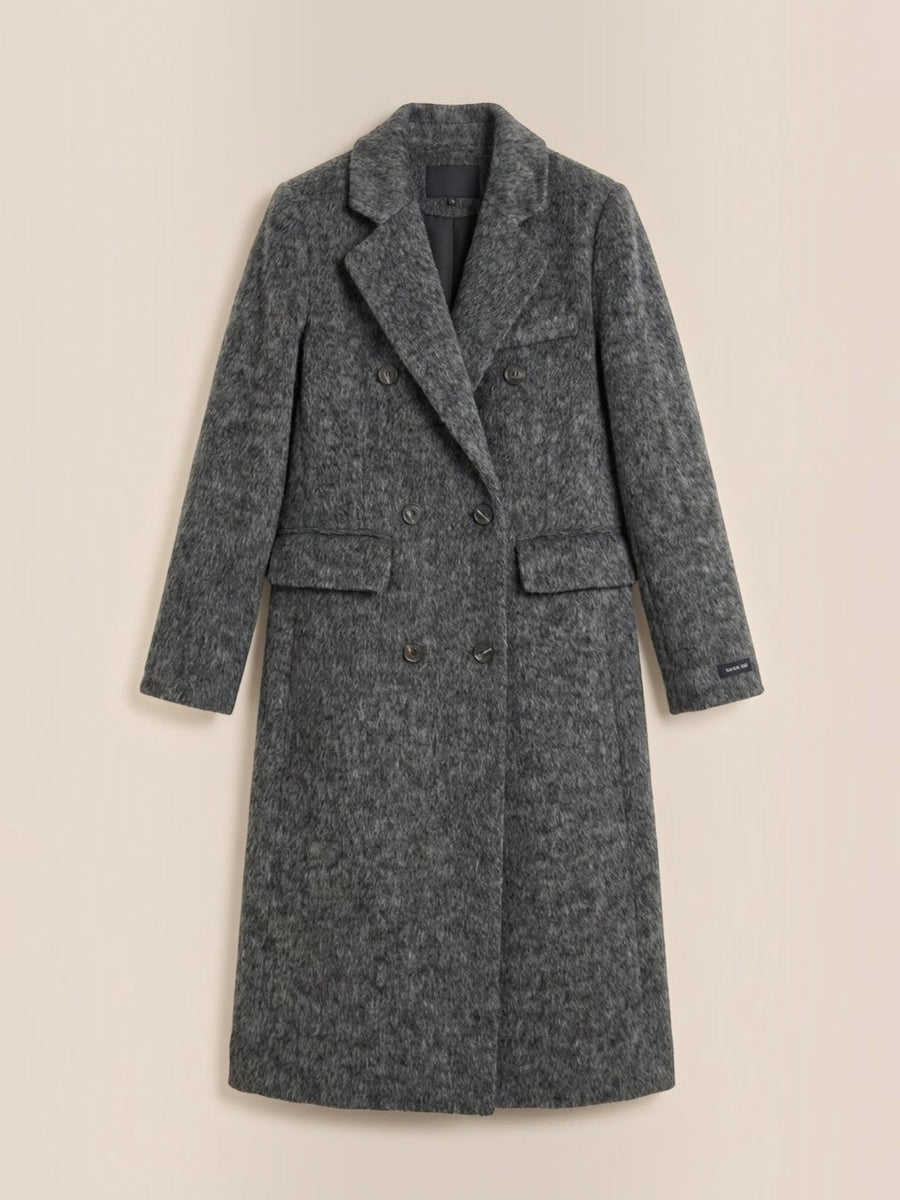 Lucille Wool Double Breasted Long Coat