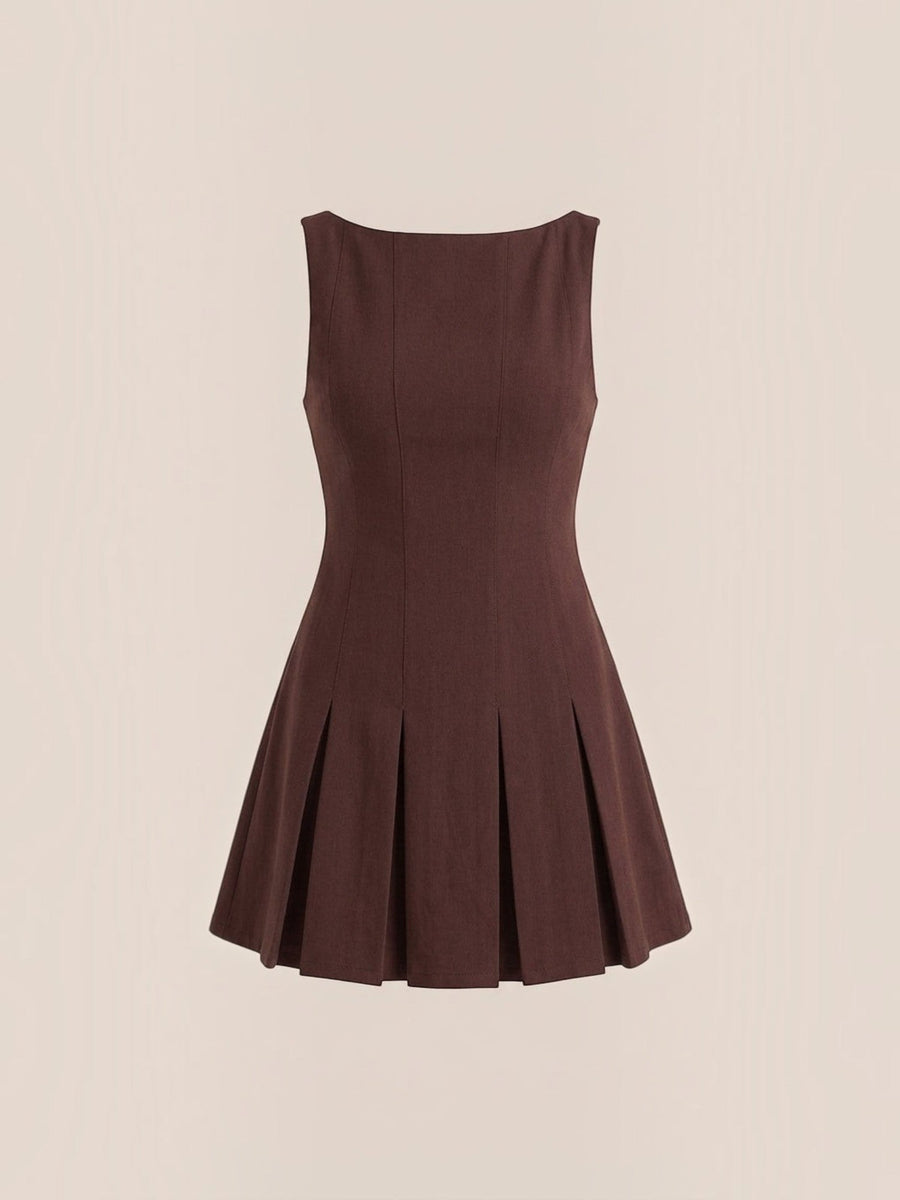 Blythe Pleated Skirt Fitted Mini Dress