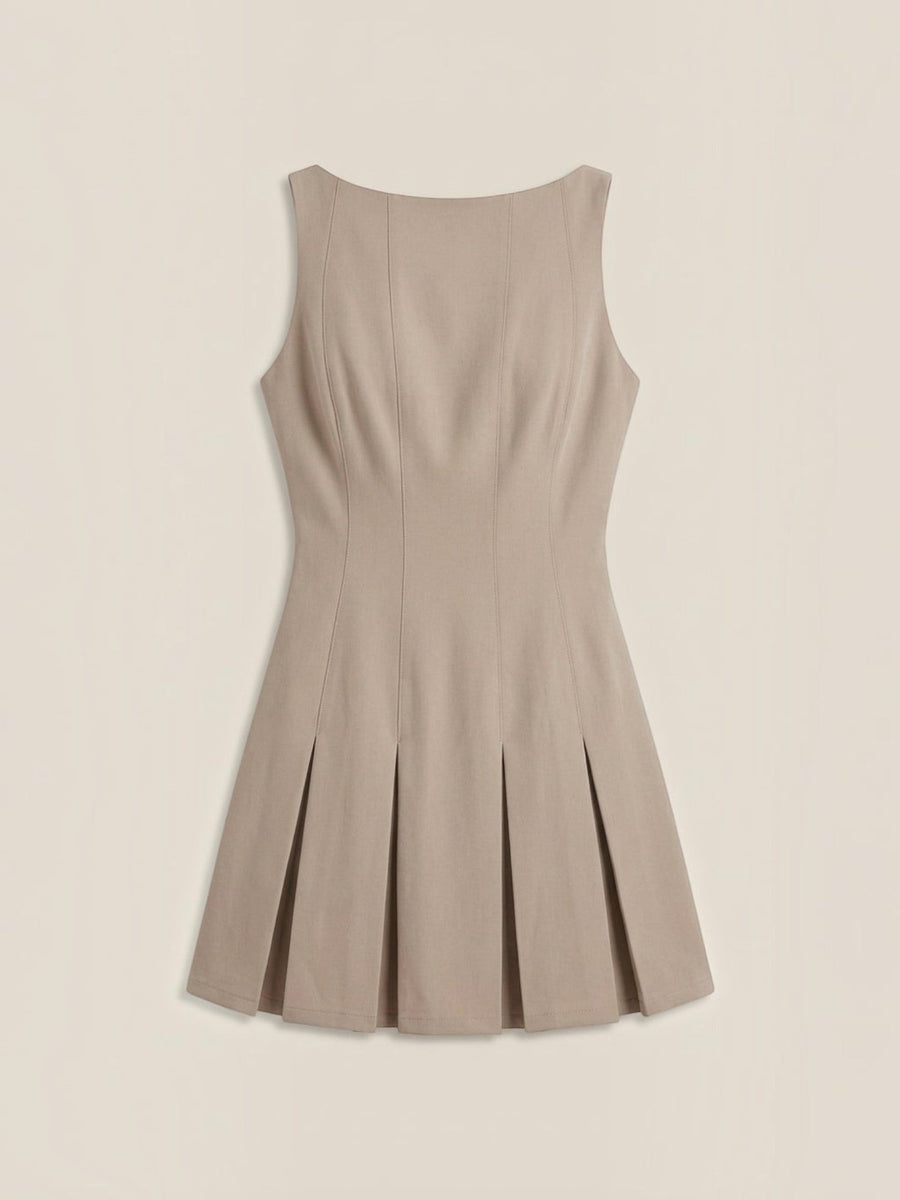 Blythe Pleated Skirt Fitted Mini Dress