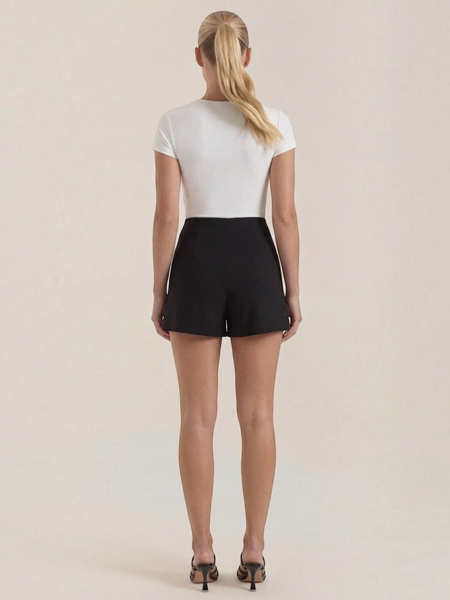 Darla High Waisted Mini Skirt with Slit
