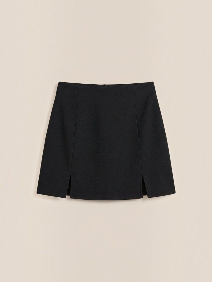 Darla High Waisted Mini Skirt with Slit