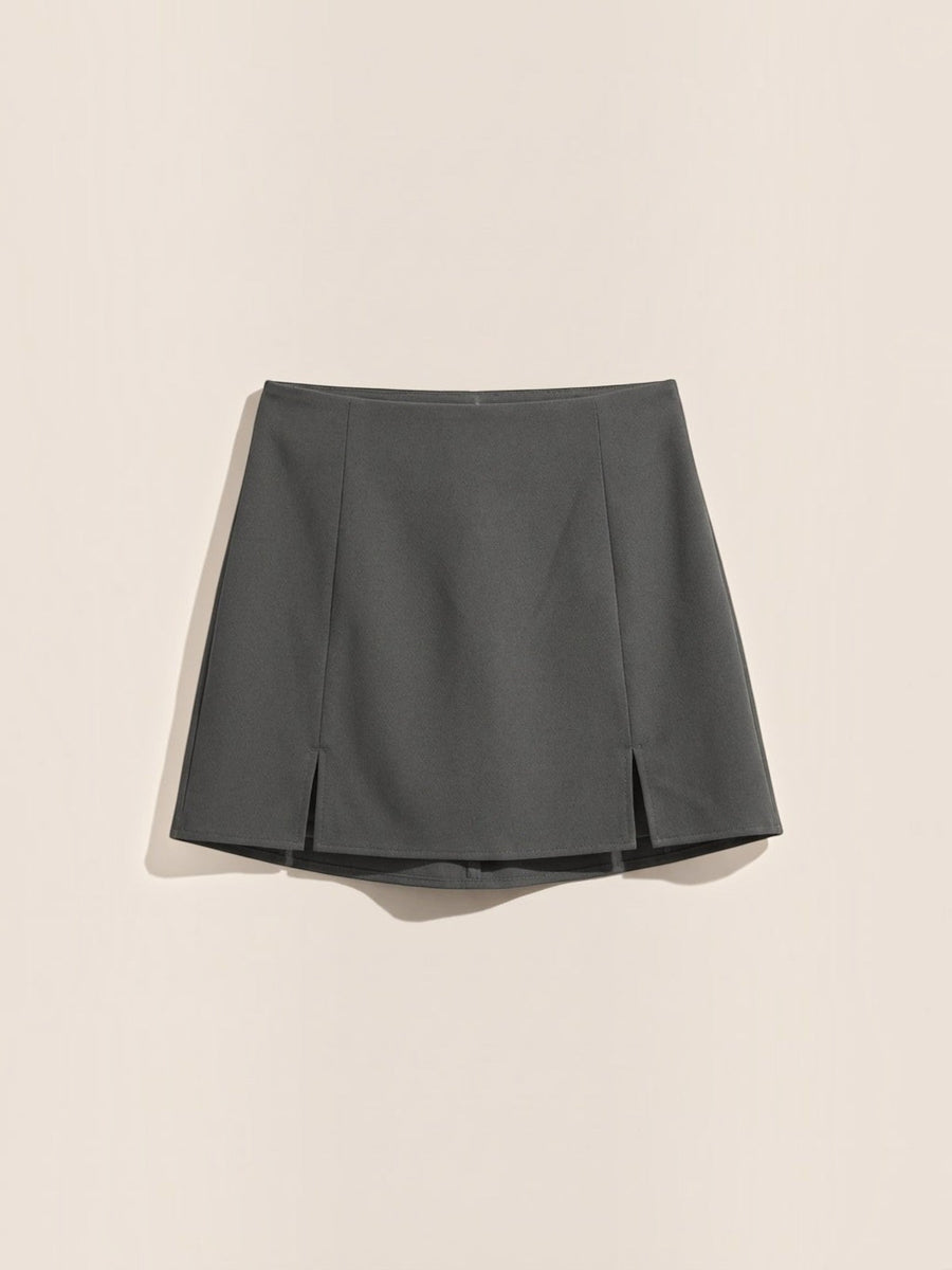 Darla High Waisted Mini Skirt with Slit