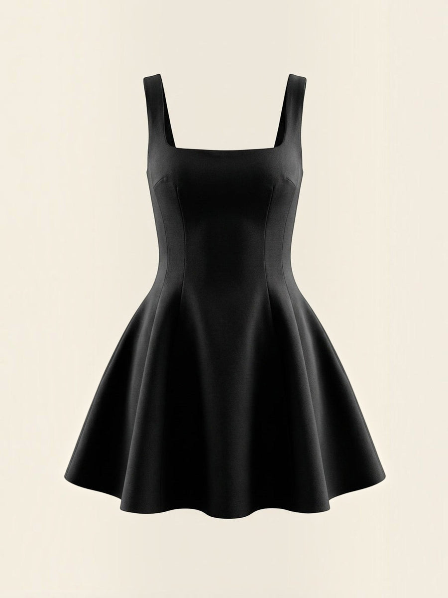 Dixie Square Neck Fit and Flare Mini Dress
