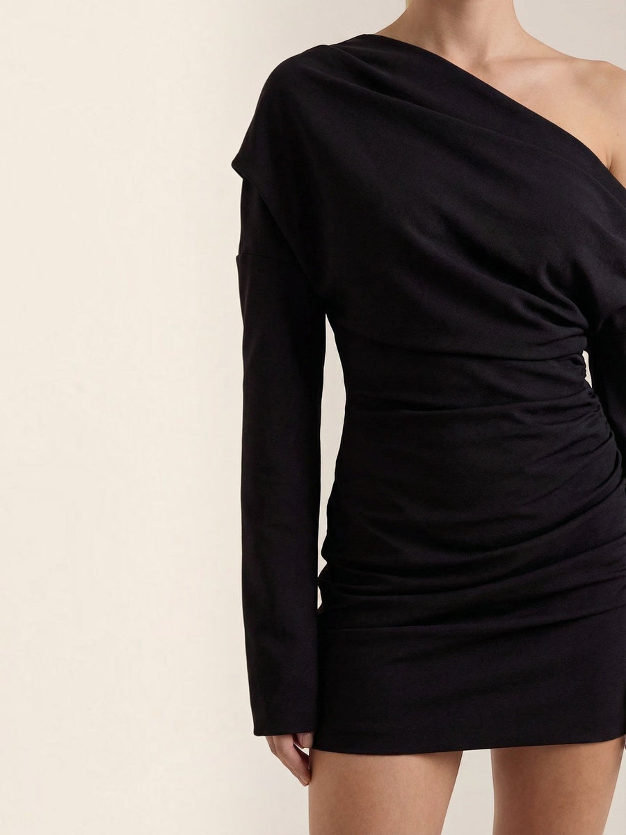 Doreen One Shoulder Long Sleeve Mini Dress