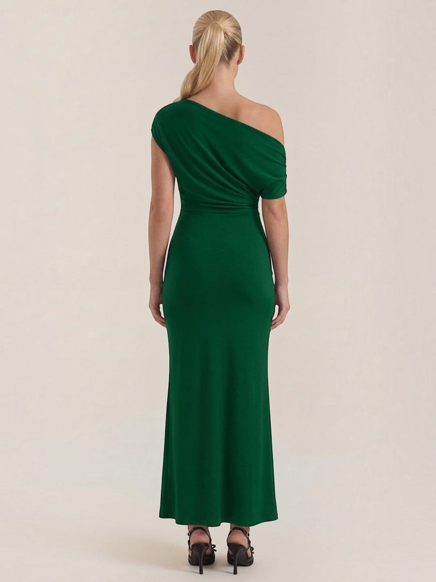 Candice One Shoulder Fitted Maxi Dress