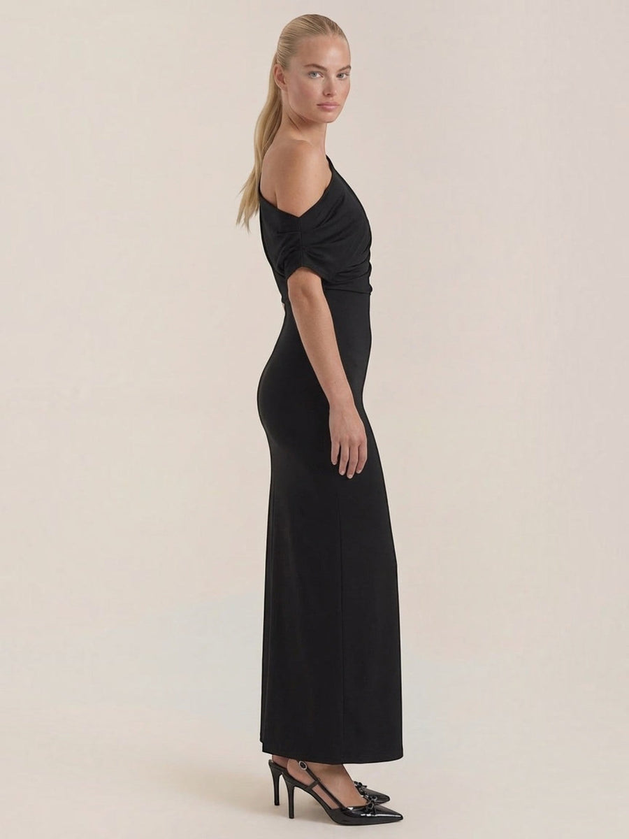 Candice One Shoulder Fitted Maxi Dress