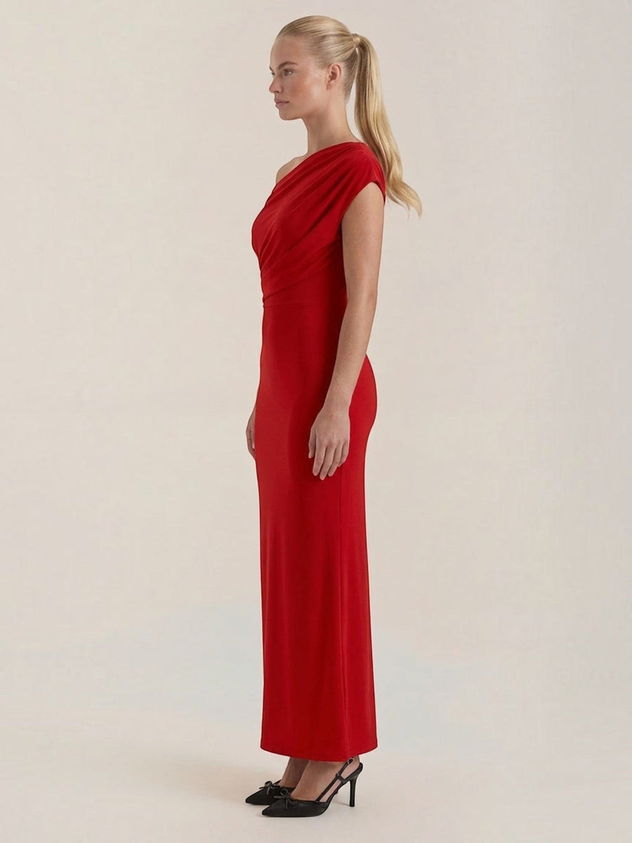 Candice One Shoulder Fitted Maxi Dress