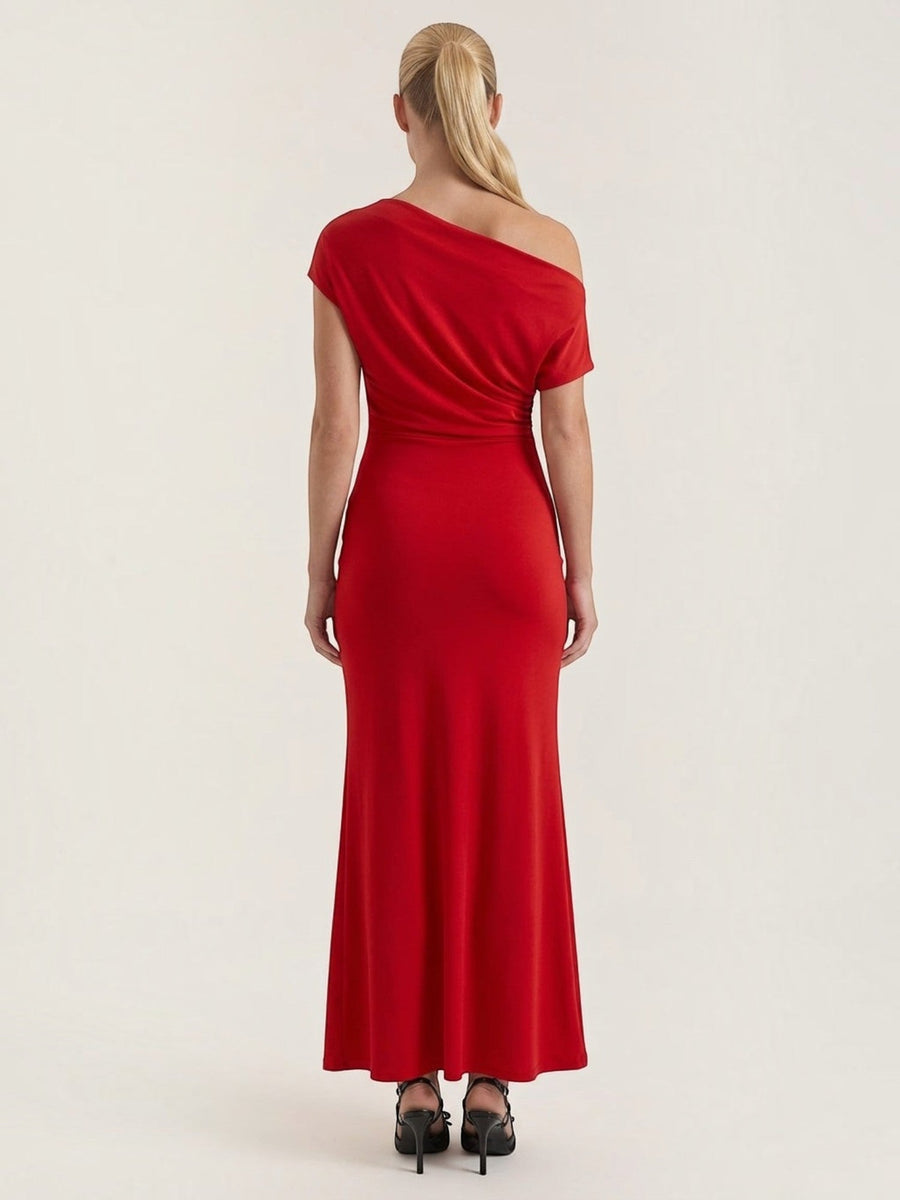 Candice One Shoulder Fitted Maxi Dress