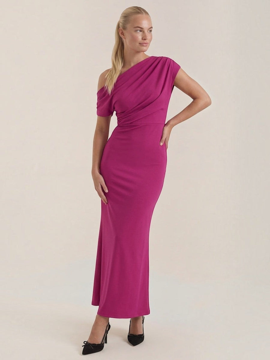 Candice One Shoulder Fitted Maxi Dress