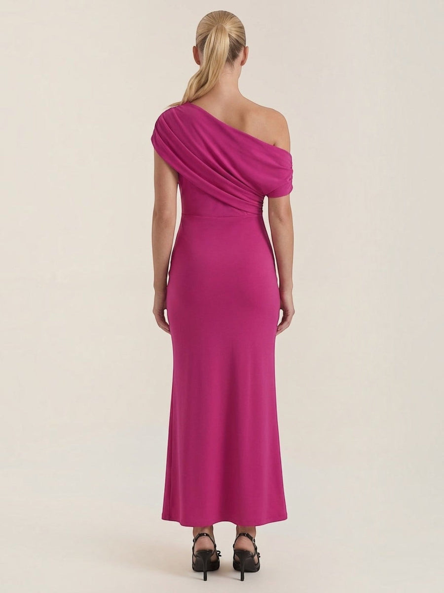 Candice One Shoulder Fitted Maxi Dress