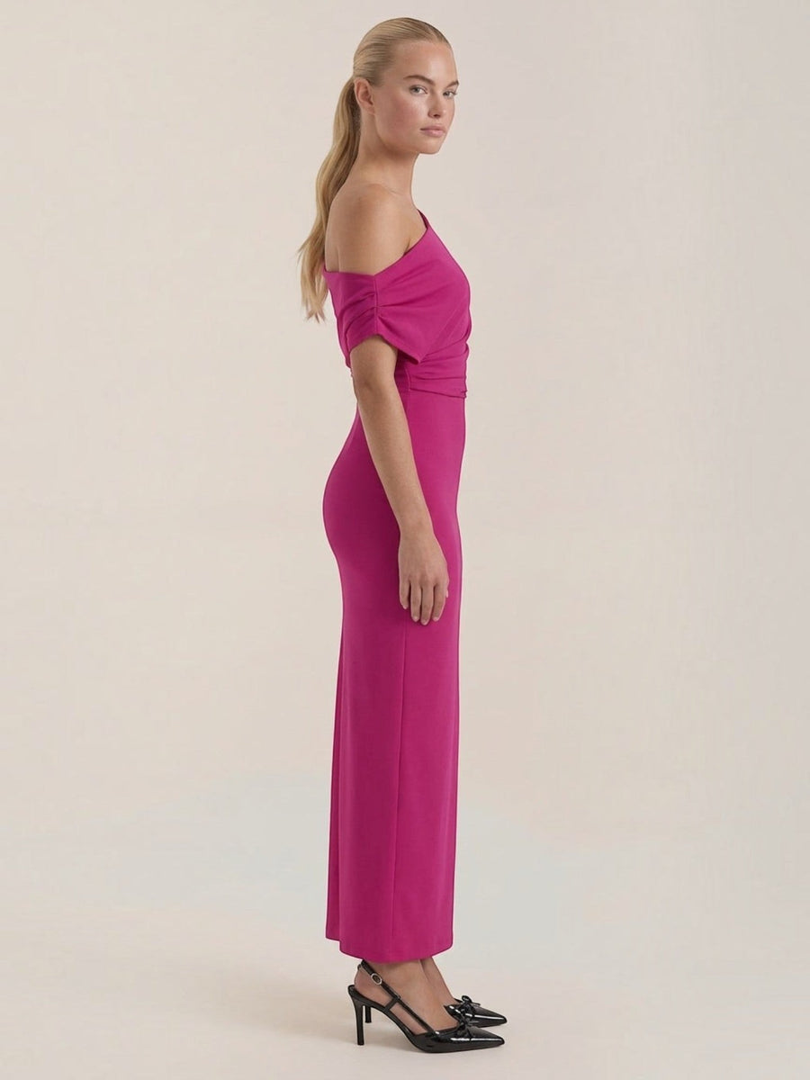 Candice One Shoulder Fitted Maxi Dress