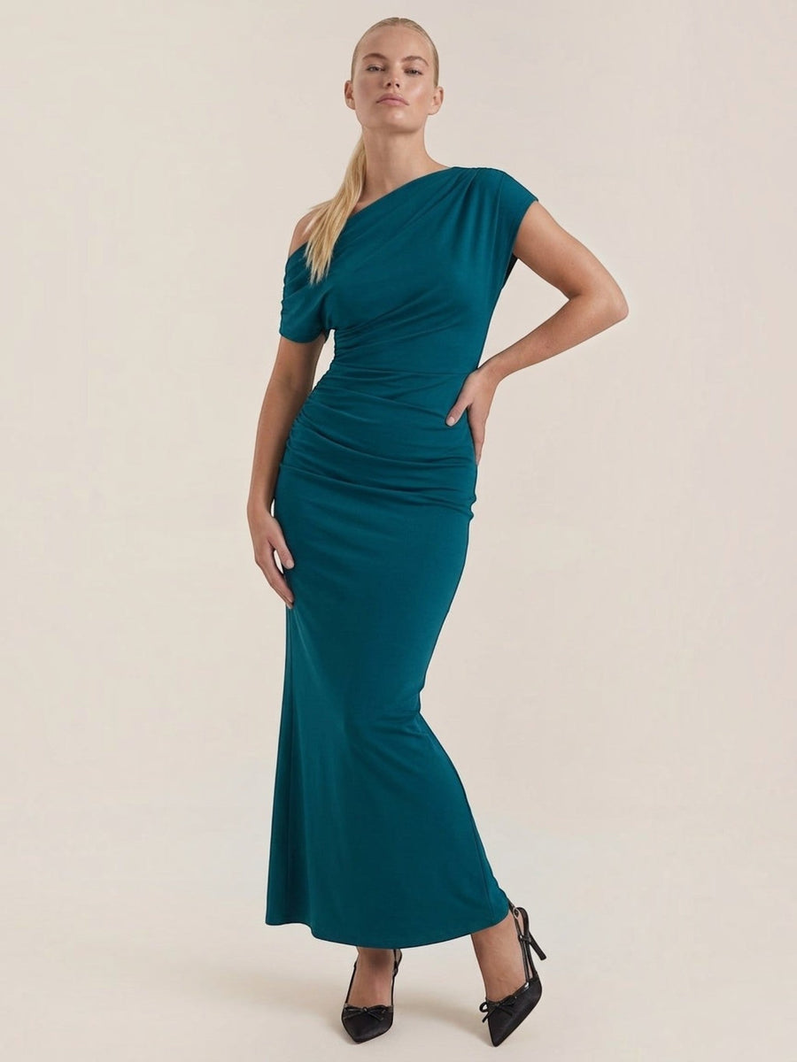 Candice One Shoulder Fitted Maxi Dress