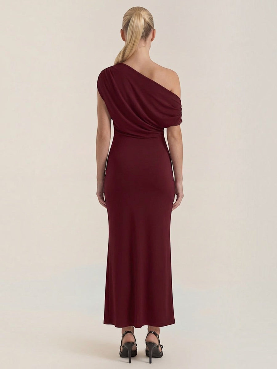 Candice One Shoulder Fitted Maxi Dress