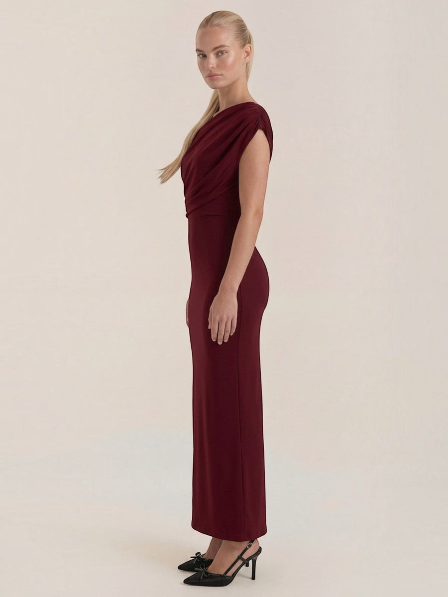 Candice One Shoulder Fitted Maxi Dress