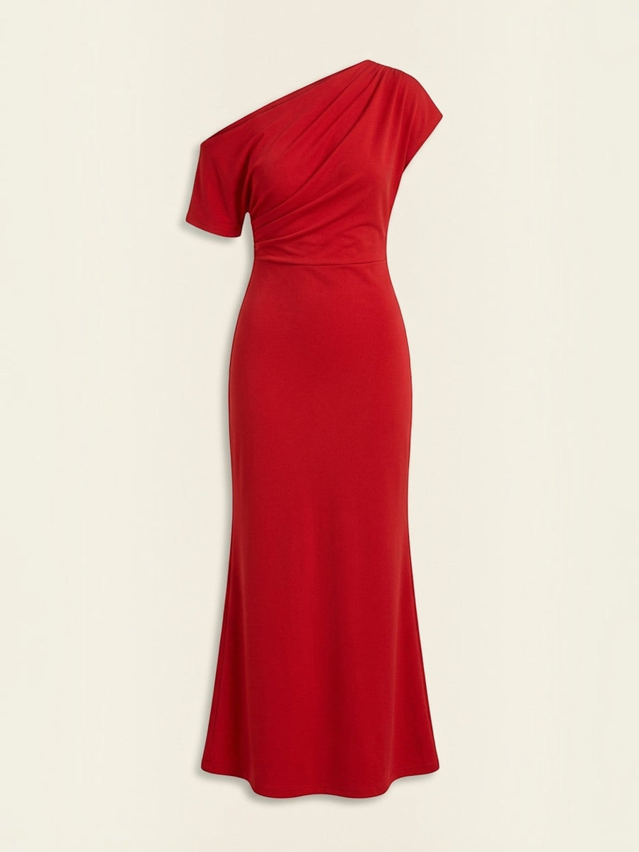 Candice One Shoulder Fitted Maxi Dress